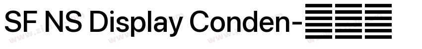 SF NS Display Conden字体转换